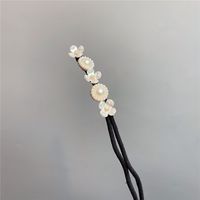 Korean Pearl Flower Wire Coil Hair Rope sku image 3