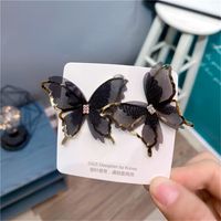 Fashion Hollow Butterfly Diamond-studded Earrings sku image 2
