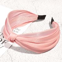 Korean Solid Color Bright Silk Knotted Hairband sku image 2