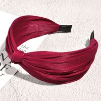 Korean Solid Color Bright Silk Knotted Hairband sku image 3