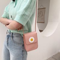 Fashion Sun Flower Contrast Color Messenger Shoulder Bag sku image 4