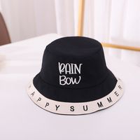 Korean Contrast Color Letter Children's Fisherman Hat sku image 1