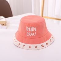 Korean Contrast Color Letter Children's Fisherman Hat sku image 2