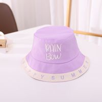 Korean Contrast Color Letter Children's Fisherman Hat sku image 4