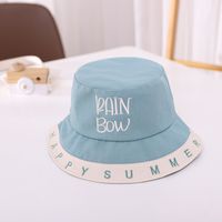 Korean Contrast Color Letter Children's Fisherman Hat sku image 6