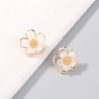 Simple Colorful Petals Flower Earrings sku image 1