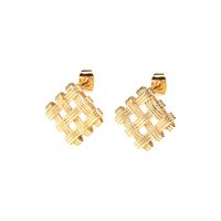 Retro Hollow Square Earrings Wholesale main image 2