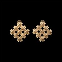 Retro Hollow Square Earrings Wholesale main image 3