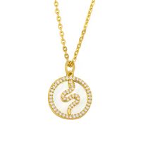 Fashion Moon Star Copper Zircon Necklace Wholesale main image 3