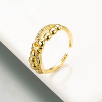 Creative Bowknot Flower-shaped Open Copper Ring main image 5