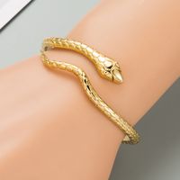 Bracelets En Cuivre En Forme De Serpent Doré À La Mode main image 1