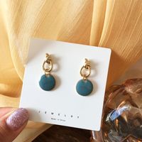 Simple Round Oil Drop Alloy Earrings Wholesale main image 5