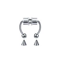 Fashion Stainless Steel Magnet Non-perforated Nose Ring sku image 1