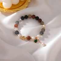 Fashion Pearl Five-pointed Star Moon Colorful Crystal Bracelet sku image 1