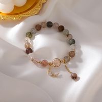 Fashion Pearl Five-pointed Star Moon Colorful Crystal Bracelet sku image 3
