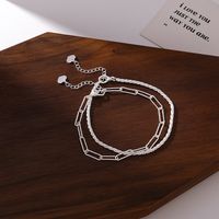 Korean Heart-shape Copper Bracelet Wholesale main image 6