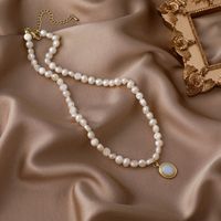 Baroque Pearl Water Drop Copper Necklace Wholesale main image 5