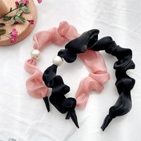 Korean Fold Fabric Pearl Hair Hoop main image 3