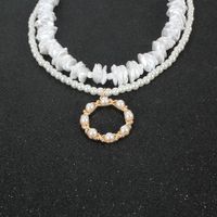 Zweilagige Perlenkette Aus Modischer Legierung main image 3