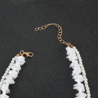 Zweilagige Perlenkette Aus Modischer Legierung main image 4