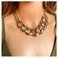 Retro Thick Chain Alloy Necklace Wholesale main image 1