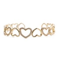 Fashion Heart-shape Colorful Zircon Copper Bracelet main image 1