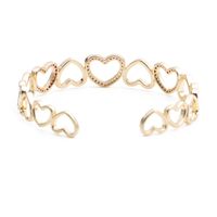 Fashion Heart-shape Colorful Zircon Copper Bracelet main image 6