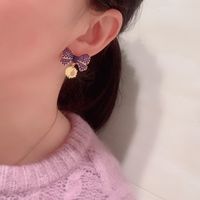 Fashion Candy Color Bow Stud Earrings main image 3
