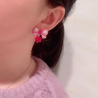 Fashion Candy Color Bow Stud Earrings main image 4