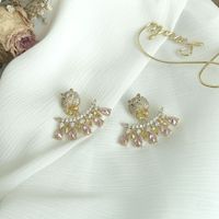 Color Gradient Leopard Head Diamond Earrings main image 5