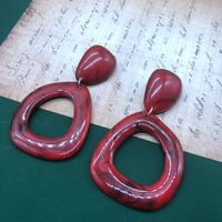 Fashion Pearl Red Resin Earrings Wholesale main image 6