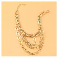 Simple Chain Multi-layer Tassel Alloy Anklet sku image 1
