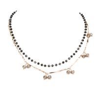 Fashion Double-layer Short Crystal Necklace Wholesale sku image 1