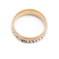 Simple Titanium Steel Diamond Ring sku image 1