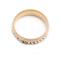 Simple Titanium Steel Diamond Ring sku image 2