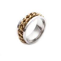 Simple Stainless Steel Chain Ring sku image 1
