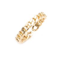 Mode Twisted Chain Button Open Ring sku image 1