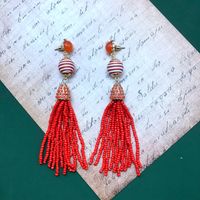 Fashion Miyuki Beads Tassel Earrings Wholesale sku image 1