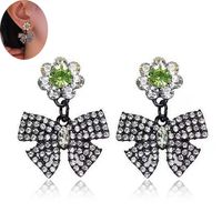 Korean Flash Diamond Bow Stud Earrings main image 2