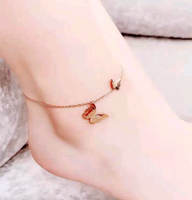 Korean Butterfly Titanium Steel Anklet main image 2