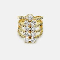 Wholesale Fashion Gold-plated Zircon Ring sku image 3
