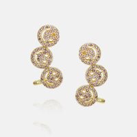 Fashion Geometric Zircon Copper Earrings Wholesale sku image 1
