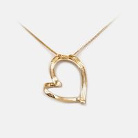 Fashion Hollow Heart-shape Copper Necklace main image 4