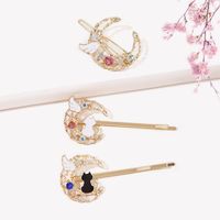 Bright Starry Sky Series Fantasy Gradient Star-moon Hairpin main image 1