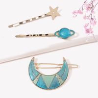 Bright Starry Sky Series Fantasy Gradient Star-moon Hairpin main image 3