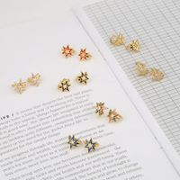 New Simple Copper Micro-inlaid Zircon Ear Clips main image 2