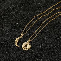 Chaîne De Clavicule Pendentif Soleil Lune Mode main image 2