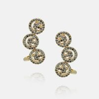 Fashion Geometric Zircon Copper Earrings Wholesale sku image 6