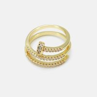 Fashion Multi-layer Gold-plated Zircon Ring sku image 4