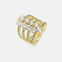 Wholesale Fashion Gold-plated Zircon Ring sku image 15